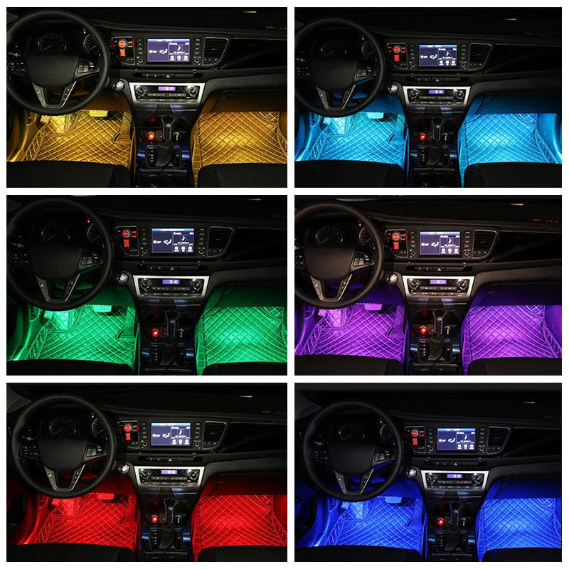 Luces LED RGB coche control remoto