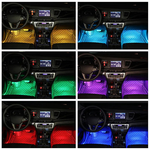 Luces LED RGB coche control remoto