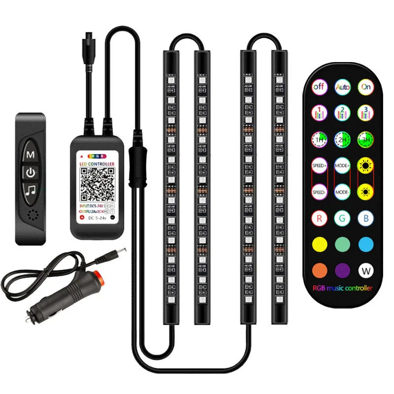 Luces LED RGB interior coche