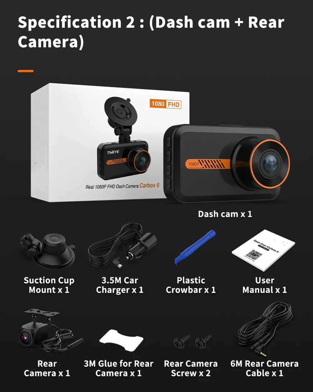 Dashcam FHD montaje ventosa