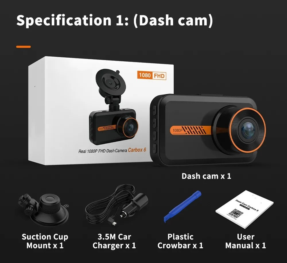 Dashcam FHD con cámara trasera